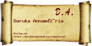 Daruka Annamária névjegykártya
