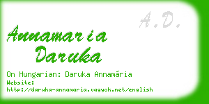 annamaria daruka business card